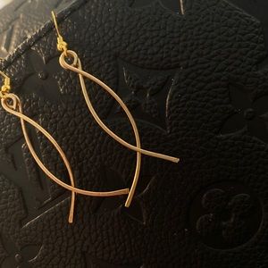 Handmade gold earrings